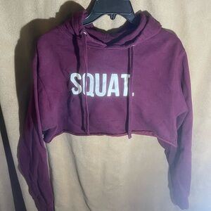 Maroon Cropped Hoodie